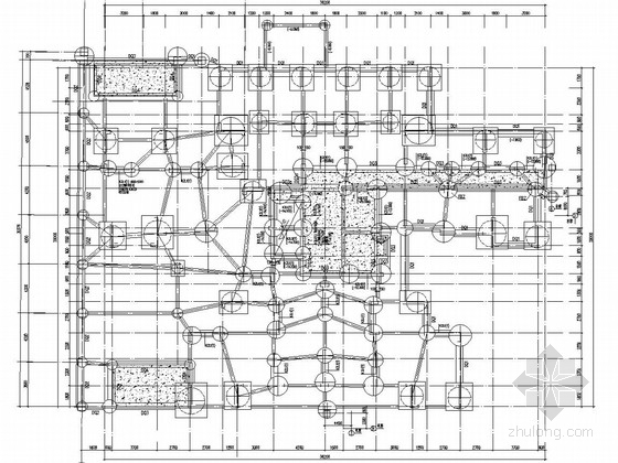 人工挖孔桩桩布置图资料下载-27层A级高度钢筋混凝土剪力墙住宅结构施工图（地下2层车库）
