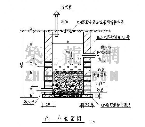 渗水洼地资料下载-渗水井施工图