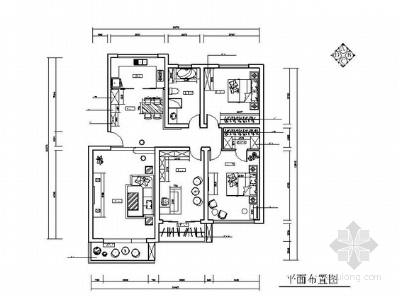 95平两居室装修效果图资料下载-活泼红色调现代两居室装修图（含效果图）