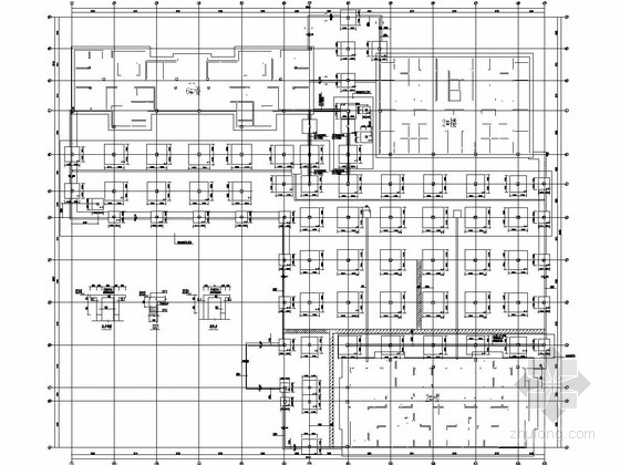 200平米一层别墅的图纸资料下载-3300平米地下一层全埋式车库结构施工图（含建筑图）