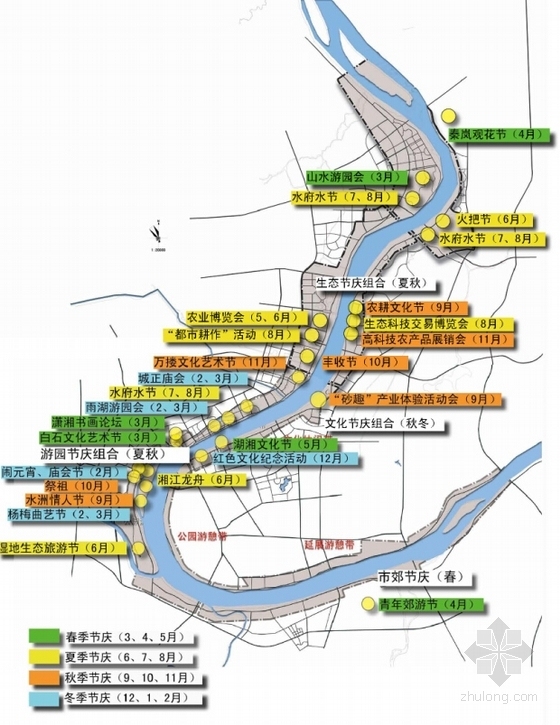 [湖南]滨江城市文化旅游区规划设计方案文本（知名设计院）-滨江城市文化旅游区规划分析图