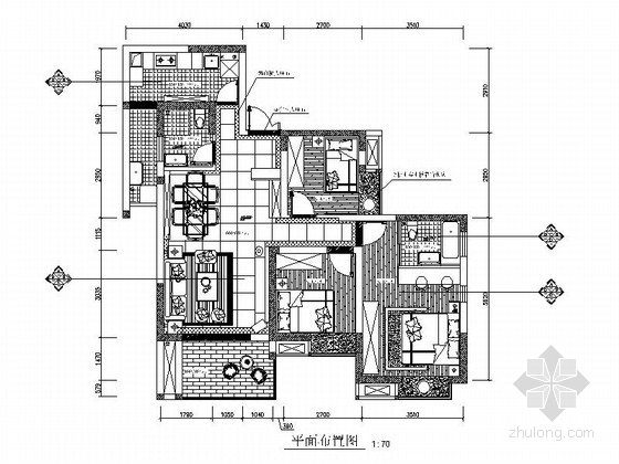 室内厨房CAD资料下载-[原创]温馨现代简约2居室室内设计全套CAD施工图（含效果图）