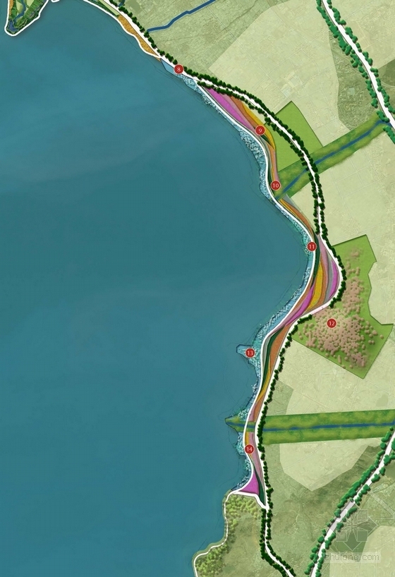 [昆明]风景名胜区滨湖生态带景观概念规划-湿地活动区平面图