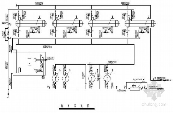 换热站管道系统图CAD资料下载-某换热站的全套施工图纸