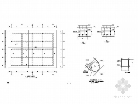 景观水池结构图纸资料下载-800立方米水池结构施工图