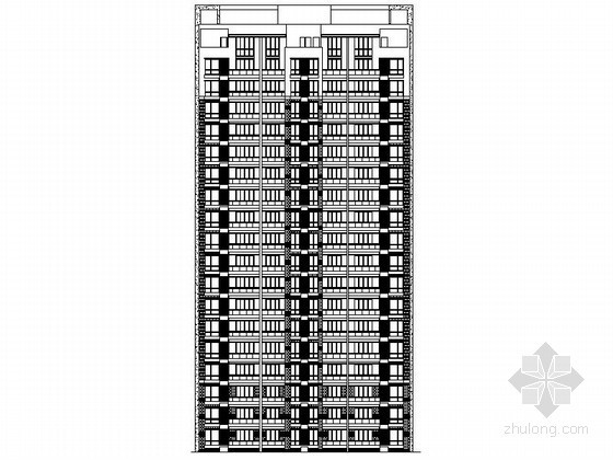 中式建筑住宅方案图资料下载-某十九层塔式住宅建筑方案图