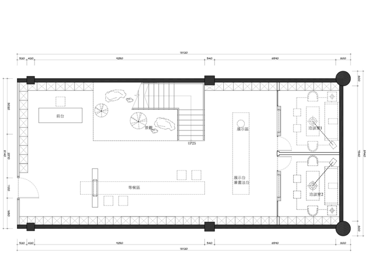 会所室内设计CAD资料下载-[成都]中式玉器会所室内设计施工图（含效果图及设计说明）