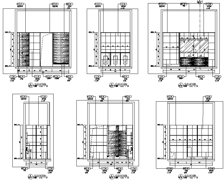 [重庆]康田雍俊售楼处深化设计施工图（附效果图+物料表）-卫生间立面图