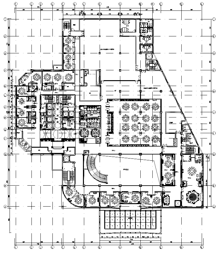 2层餐厅CAD资料下载-浙江某五星级酒店二层餐厅施工图