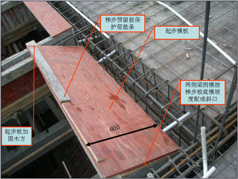 模板工程施工工艺培训PPT（185页，图文丰富）-楼梯起步施工缝