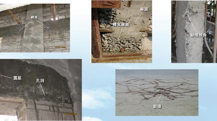 建筑施工技术与机械培训PPT（土方、钢筋混凝土、装修等）-混凝土的质量缺陷原因分析
