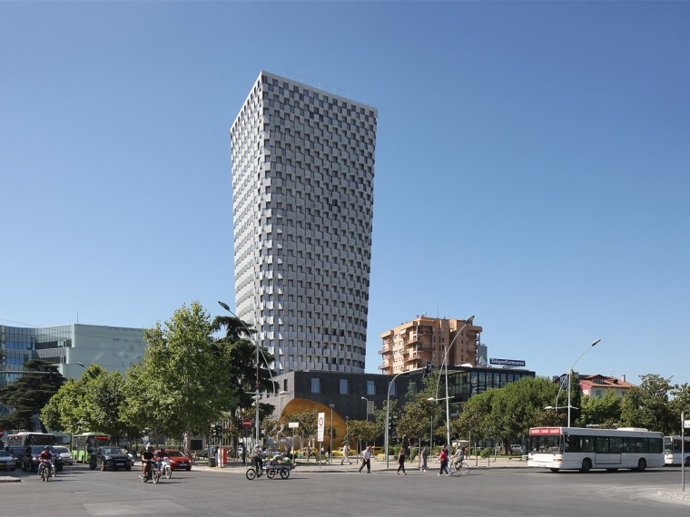 阿尔巴尼亚议会大楼资料下载-阿尔巴尼亚地拉那国际发展署大厦