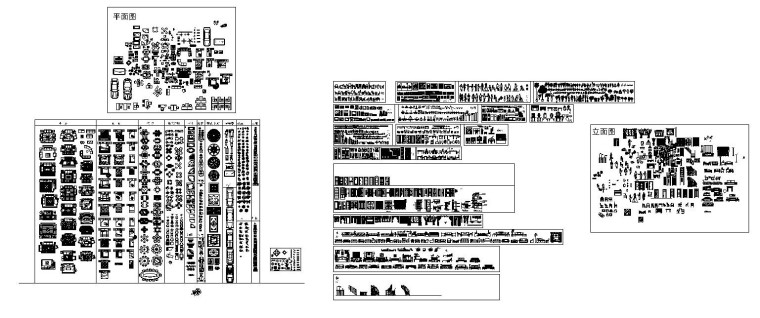 CAD家装六面图库资料下载-史上最全的家装CAD模块图库