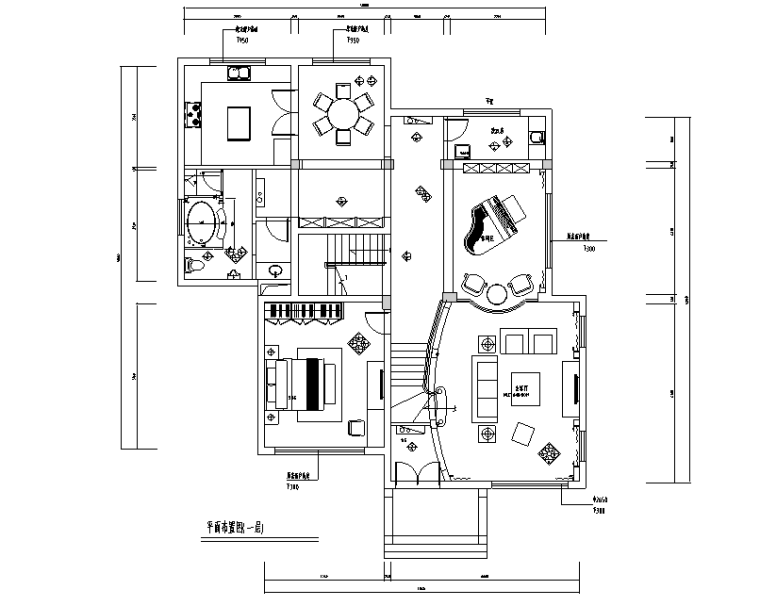 别墅客厅和效果图资料下载-美式古典风格500平米独栋别墅设计施工图（附效果图）