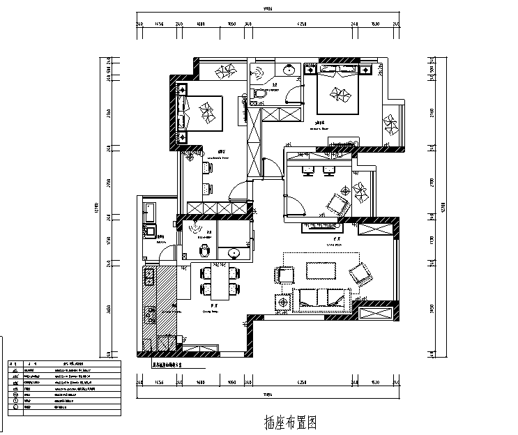 重庆设计施工图资料下载-[重庆]梧桐公馆住宅设计施工图（附效果图）