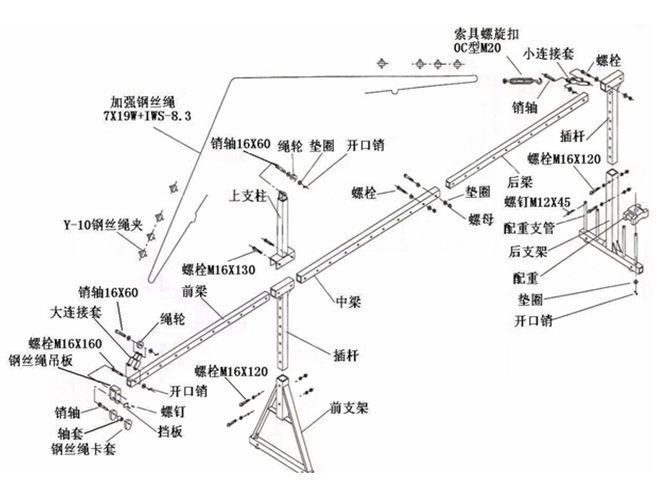 科技工业园项目幕墙工程安全专项施工方案（计算书、图文并茂）-悬挂机构安装示意图