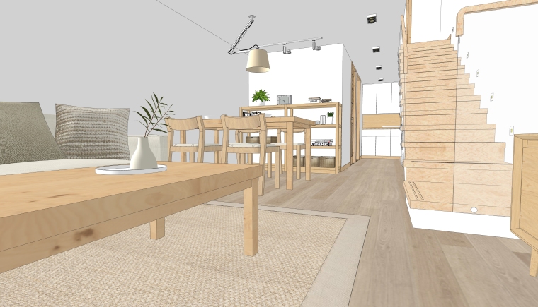 5套北欧风格资料下载-2套现代北欧风格复式公寓室内设计模型