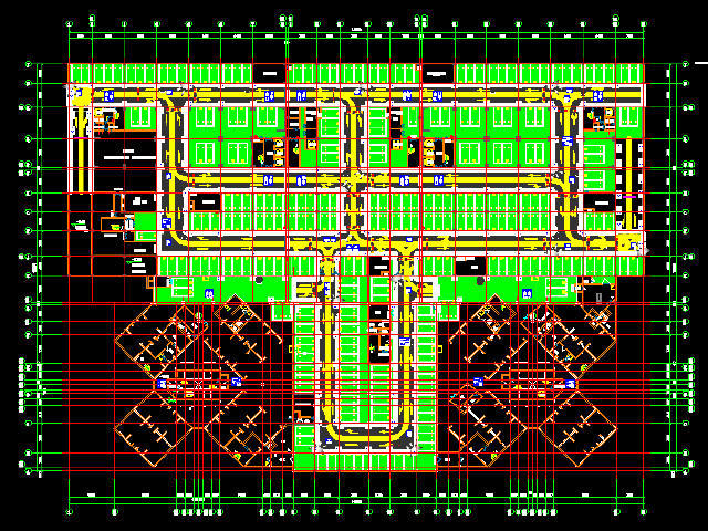 标志牌CAD设计资料下载-地下车库交通标志标线设计图19张CAD