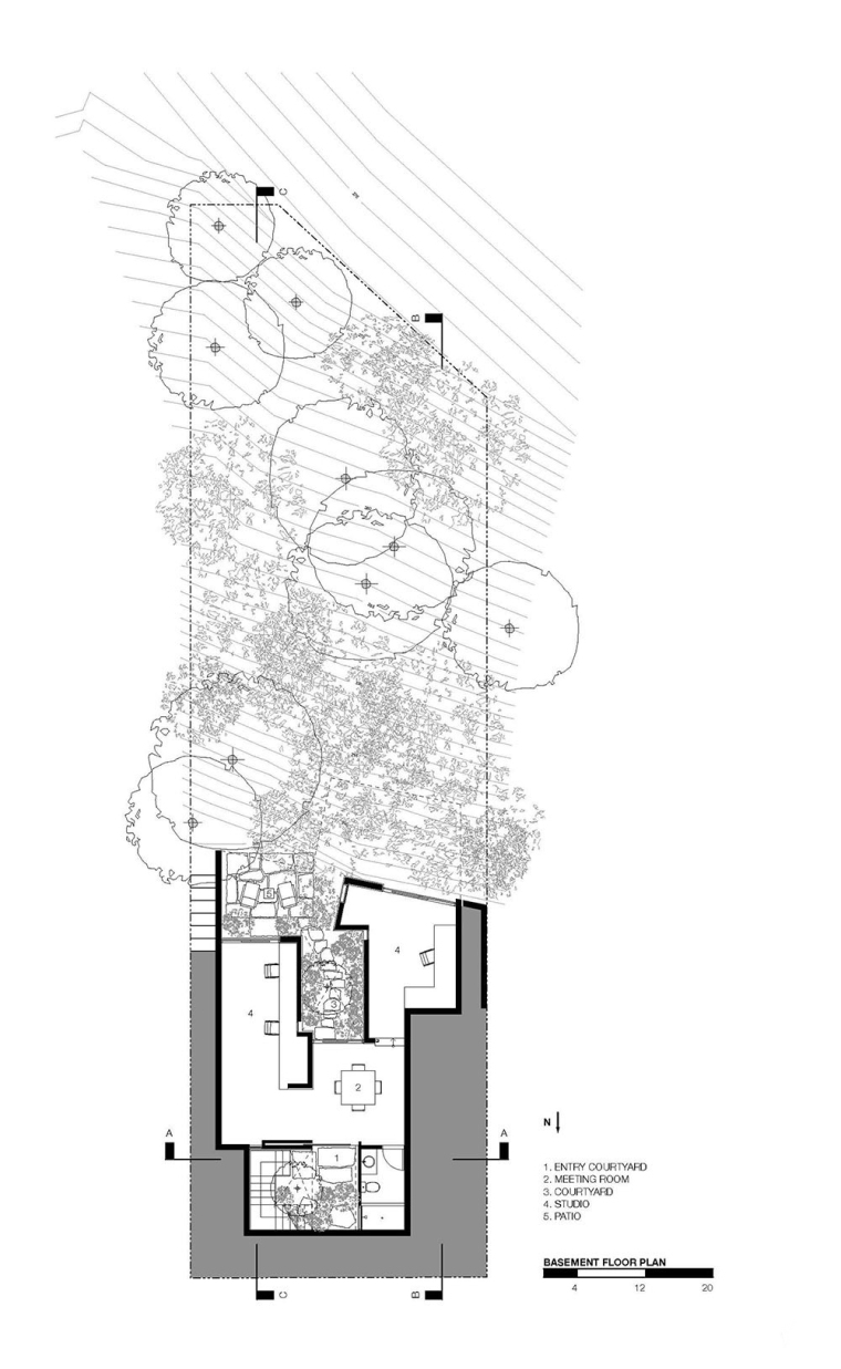 美国建筑师JeffSvitak一座炭黑红木住宅-美国建筑师Jeff Svitak一座炭黑红木住宅平面图(15)