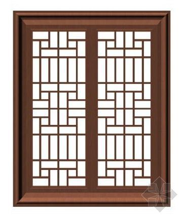 中式古窗CAD资料下载-木质中式古窗