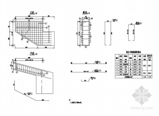 10米空心板梁桥施工图资料下载-3×10米预应力混凝土空心板桥台耳墙钢筋构造节点详图设计