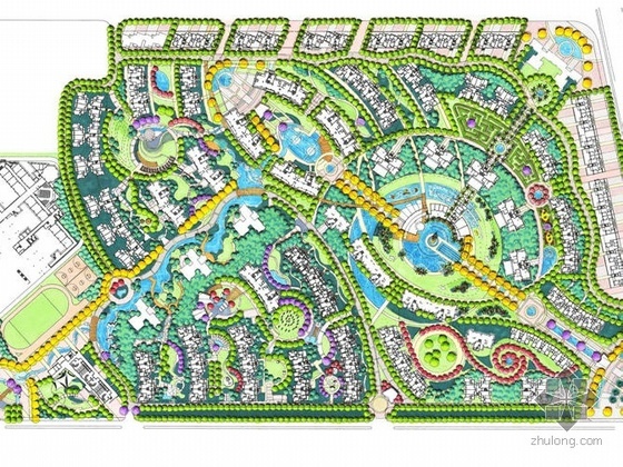 东莞花园小区景观概念设计-平面 