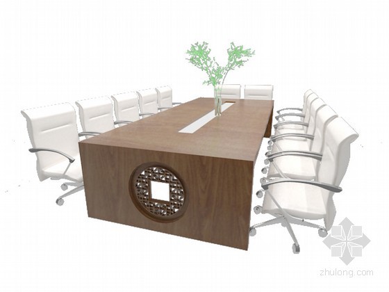 大型会议桌CAD资料下载-中式会议桌