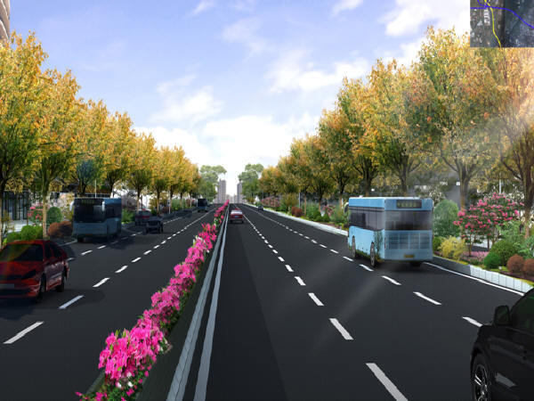 37km水乡地区道路及连接线工程方案设计报告（设计图451张）-城市道路效果图