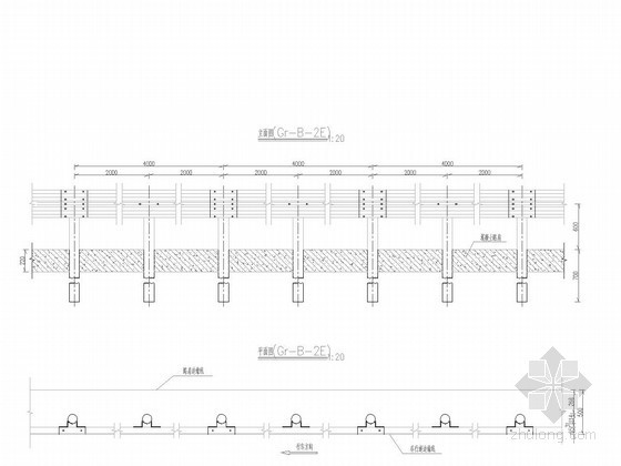 施工临时交通护栏设计图资料下载-[重庆]城市支路波形梁护栏设计图