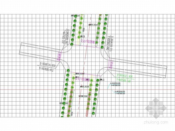 绿化布置平面图资料下载-[安徽]市政公路总平面布置图（含绿化）