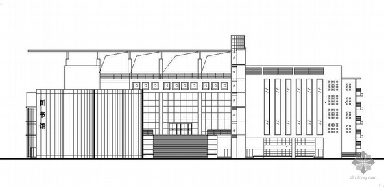图书馆CAD含效果图资料下载-广州某高校六层图书馆建筑设计方案(含效果图)