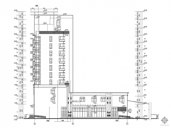 [漯河]某居住小区十二层综合商业楼建筑施工图-2 