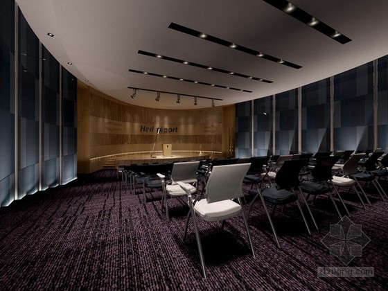 信息报告大厅建筑设计资料下载-报告大厅3d模型下载