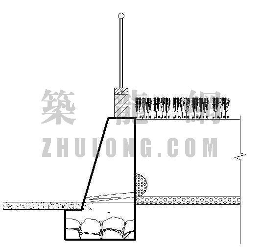 重力式挡土墙截面设计资料下载-重力式挡土墙断面详图