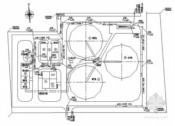 给水处理厂平面布置图资料下载-垃圾渗沥液处理厂设计图纸