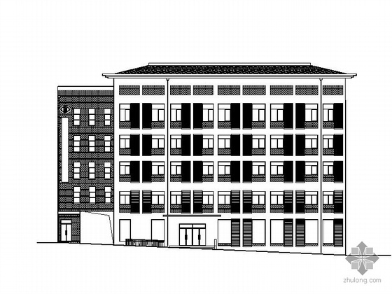 五层食堂建筑资料下载-[陕西]某市地税局五层办公楼建筑施工图