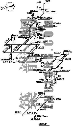 室外燃气管道设计图资料下载-某工商户燃气管道的设计图