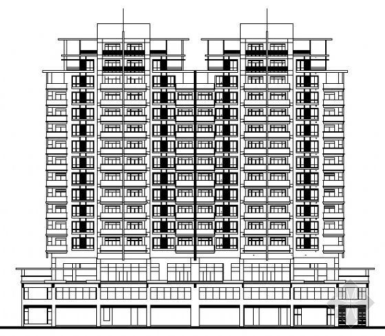 商住宅建筑施工图资料下载-某十四层底商住宅楼建筑施工图