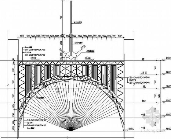 土人景观构架施工图资料下载-[山东]高档小区装饰构架钢桁架结构施工图