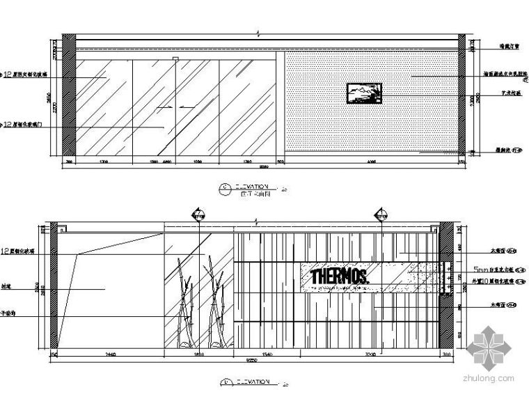 建筑立面图绘制要点资料下载-前厅立面图