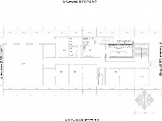 [吉林]三层饭店给排水排风施工图-排风平面图 