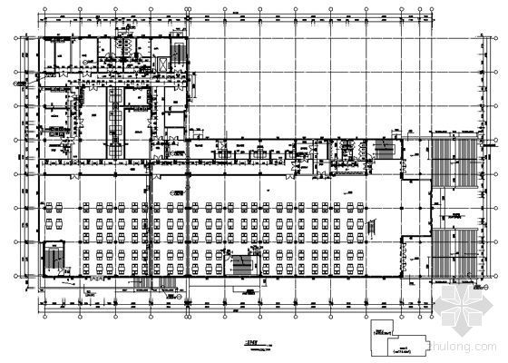 [威海]某高校分校节能型学生生活综合服务楼建筑施工套图（含节能设计）-二层平面图