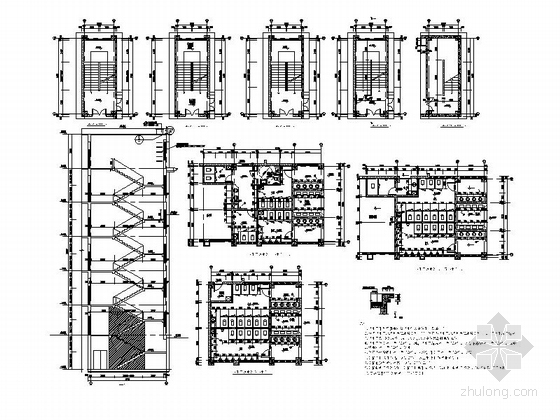 [江苏]六层框架结构瓦屋面县级中学教学综合楼建筑施工图-六层框架结构瓦屋面县级中学教学综合楼建筑详图