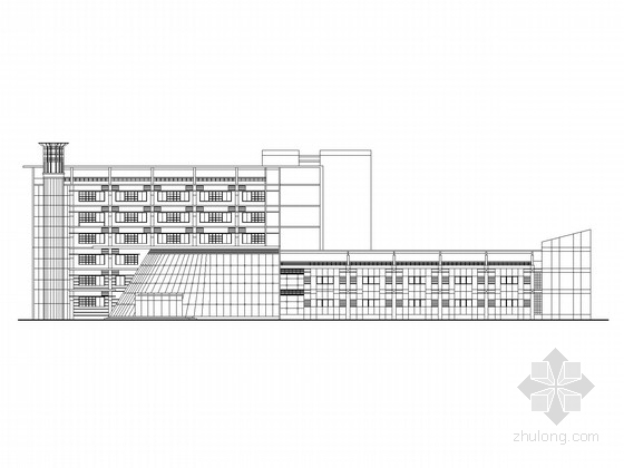 五层大学办公楼设计资料下载-[江苏]7层办公楼建筑施工图（知名大学设计）