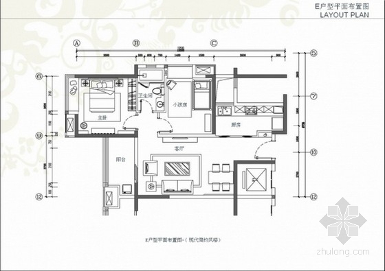 现代风格售楼空间设计资料下载-某现代风格售楼处四套主题样板房设计方案图
