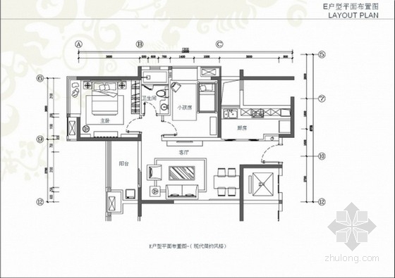 某现代风格售楼处资料下载-某现代风格售楼处四套主题样板房设计方案图