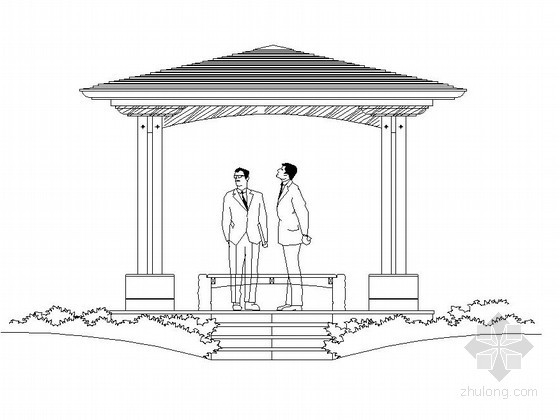休闲亭子su资料下载-四角休闲方亭施工做法详图