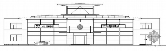 汽车展厅建筑方案图资料下载-[大众]某标准汽车展厅建筑施工图