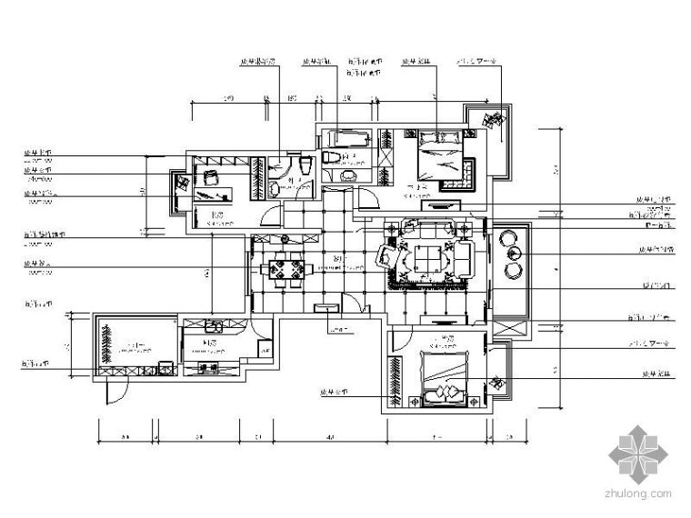 三室两厅含设计图资料下载-现代古典某小区三室两厅设计图（含实景）