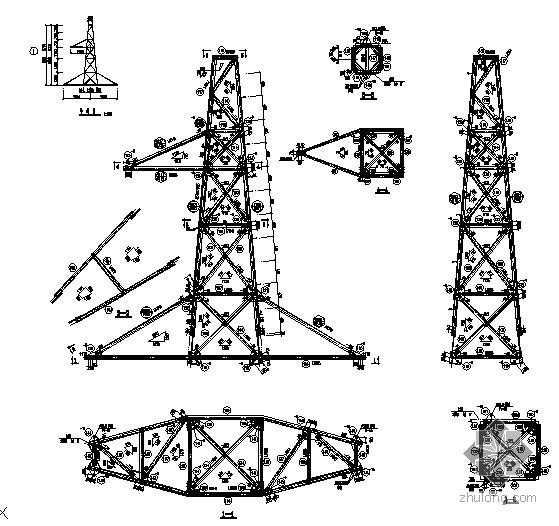 输电电塔CAD资料下载-7712输电塔结构图